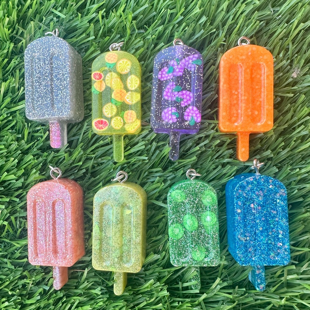 Colorful Popsicle Charms Keychains - Picture 2 of 2